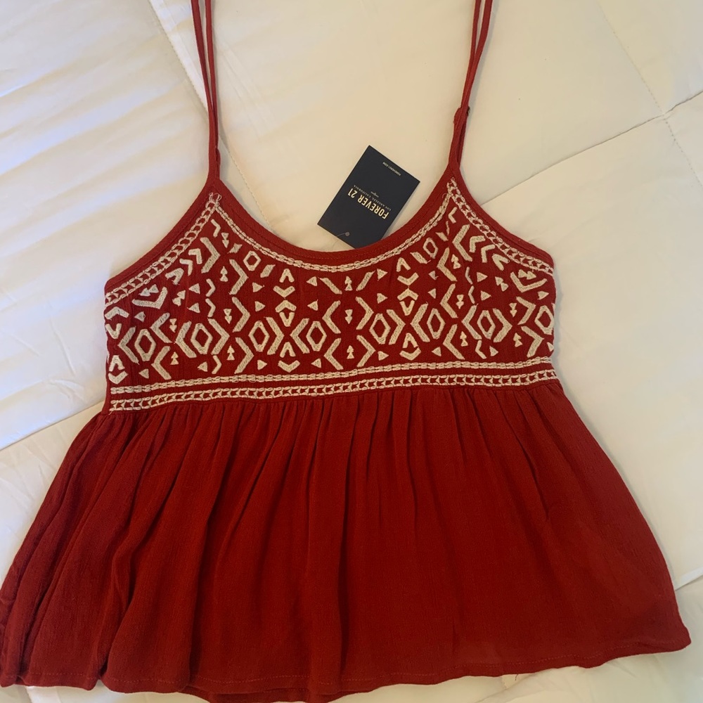 Forever 21 Red Woven top cami